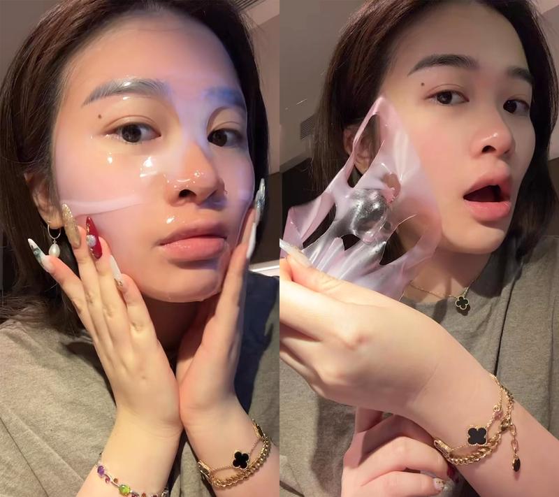 Woman looking exhausted in harsh bathroom lighting vs same woman glowing in natural light