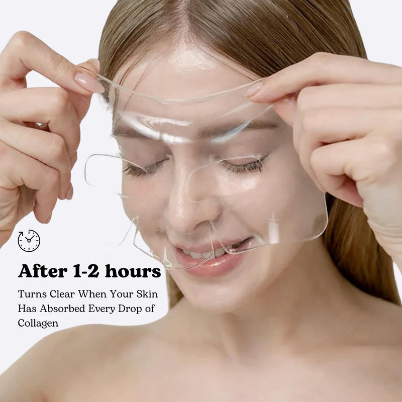 Time-lapse sequence showing mask transitioning from opaque white to completely clear